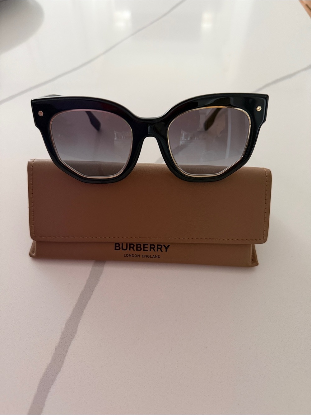Burberry Primrose Sunglasses with Gradient Gray Lenses